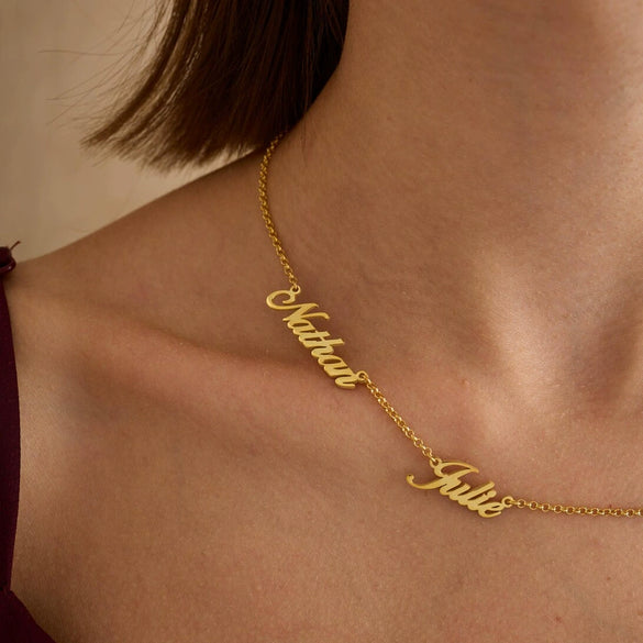 Wholesale Jewelry Stainless Steel Gold Plated Letter Pendant Necklace