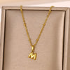 Wholesale Jewelry Stainless Steel Gold Plated Mini Bubble Letter Pendant