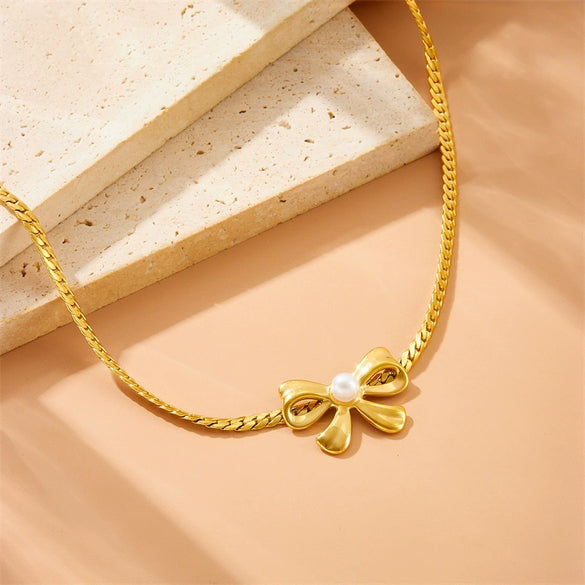 Wholesale Jewelry Stainless Steel Gold Plated Retro Woven Chain With Butterfly Dragonfly Insect Pattern For Women