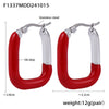 Wholesale Jewelry 316L Stainless Steel Gold Plated U Shaped Geometric Earrings For Women