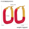 Wholesale Jewelry 316L Stainless Steel Gold Plated U Shaped Geometric Earrings For Women