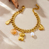 Wholesale Jewelry Stainless Steel Goldplated Animal Zodiac Pendant Bracelet