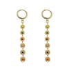 Wholesale Jewelry Stainless Steel Goldplated Geometric Oildrip Round Tassel Drape Earrings For Women
