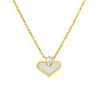 Wholesale Jewelry Stainless Steel Goldplated Love Pendant Necklace With Heart Shape Simple Fresh Style