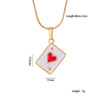 Wholesale Jewelry Stainless Steel Heart Geometric Pendant Necklace Electroplating Light Luxury Style