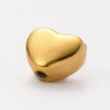 Wholesale Jewelry Stainless Steel Heart Love Perforated Beads Electroplating Baroque Style