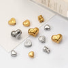 Wholesale Jewelry Stainless Steel Heart Love Perforated Beads Electroplating Baroque Style