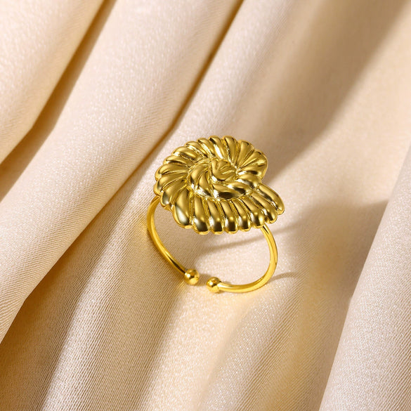 Wholesale Jewelry Stainless Steel Heart Opening Ring Electroplated Ins Style With Bow Tie And Star Shape