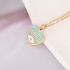 Wholesale Jewelry Stainless Steel Heart Pendant Necklace With Electroplating Treatment For Women