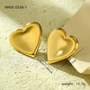 Wholesale Jewelry Stainless Steel Heart Shape Electroplated Earrings Ring