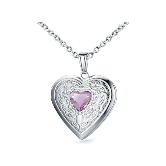 Wholesale Jewelry Stainless Steel Heart Shape Electroplated Pendant Necklace For Women