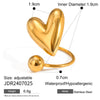 Wholesale Jewelry Stainless Steel Heart Shape Electroplated Women's Earrings