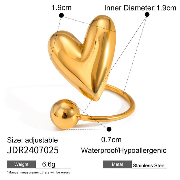Wholesale Jewelry Stainless Steel Heart Shape Electroplated Women's Earrings