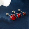 Wholesale Jewelry Stainless Steel Heart Shape Electroplated Women's Stud Earrings