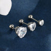 Wholesale Jewelry Stainless Steel Heart Shape Electroplated Women's Stud Earrings