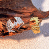 Wholesale Jewelry Stainless Steel Heart Shape Geometric Natural Style Electroplated Men's Ring