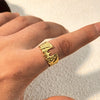 Wholesale Jewelry Stainless Steel Heart Shape Geometric Natural Style Electroplated Men's Ring
