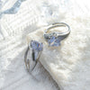 Wholesale Jewelry Stainless Steel Heart Shape Geometric Zircon Opening Ring For Women