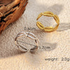 Wholesale Jewelry Stainless Steel Heart Shape Open Ring With Marine Element And Electroplating Treatment