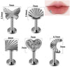 Wholesale Jewelry Stainless Steel Heart Shaped Multicolor Butterfly Geometric Electroplated Ear Nail Piercing Jewelry