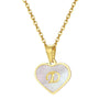 Wholesale Jewelry Stainless Steel Heart Shaped Pendant Necklace With Electroplating For Female
