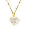 Wholesale Jewelry Stainless Steel Heart Shaped Pendant Necklace With Electroplating For Female