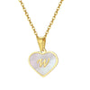 Wholesale Jewelry Stainless Steel Heart Shaped Pendant Necklace With Electroplating For Female