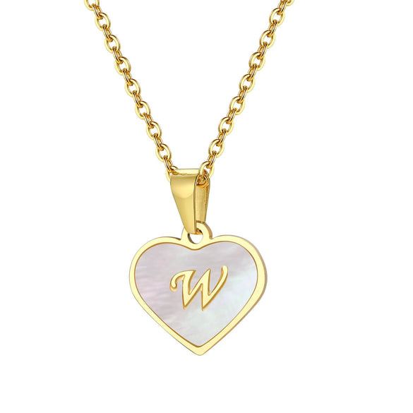 Wholesale Jewelry Stainless Steel Heart Shaped Pendant Necklace With Electroplating For Female