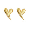 Wholesale Jewelry Stainless Steel Heartshaped Flower Geometric Earrings With Stamping