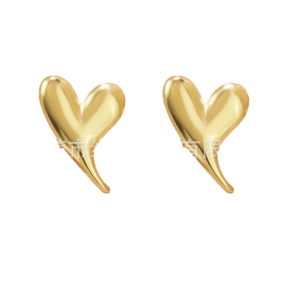 Wholesale Jewelry Stainless Steel Heartshaped Flower Geometric Earrings With Stamping