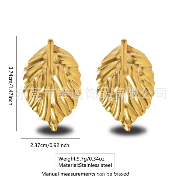 Wholesale Jewelry Stainless Steel Heartshaped Flower Geometric Earrings With Stamping