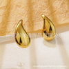 Wholesale Jewelry Stainless Steel Heartshaped Flower Geometric Earrings With Stamping