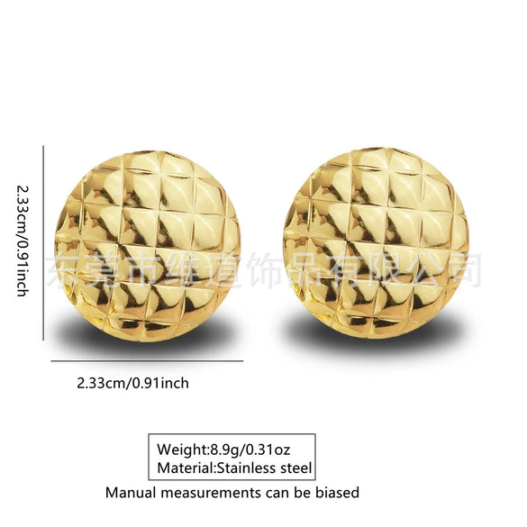Wholesale Jewelry Stainless Steel Heartshaped Flower Geometric Earrings With Stamping