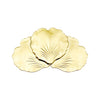 Wholesale Jewelry Stainless Steel Heartshaped Petal Wide Ring With Flower Pattern 18K Goldplated