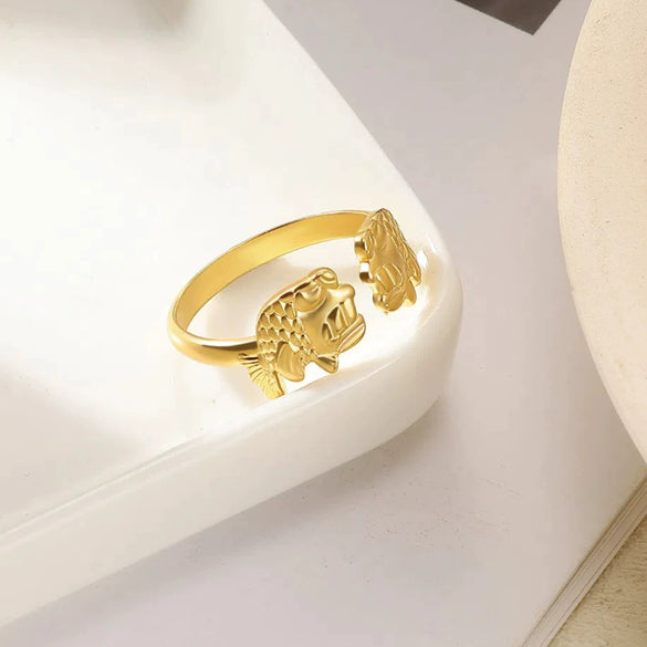 Wholesale Jewelry Stainless Steel Imitation Pearl Geometric Love Cross Open Ring With Electroplating And Retro Style