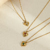 Wholesale Jewelry Stainless Steel 18K Gold Electroplated Geometric Pattern Pendant Necklace For Women