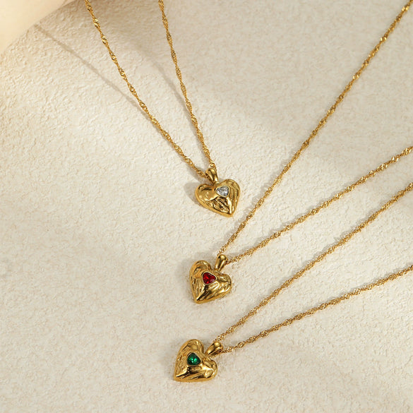 Wholesale Jewelry Stainless Steel 18K Gold Electroplated Geometric Pattern Pendant Necklace For Women