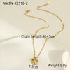 Wholesale Jewelry Stainless Steel 18K Gold Electroplated Geometric Pattern Pendant Necklace For Women