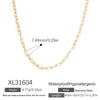Wholesale Jewelry Stainless Steel 18K Gold Geometric Electroplated Necklace Unisex