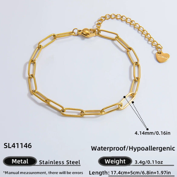 Wholesale Jewelry Stainless Steel 18K Gold Geometric Electroplated Necklace Unisex