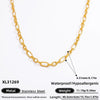 Wholesale Jewelry Stainless Steel 18K Gold Geometric Electroplated Necklace Unisex