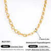 Wholesale Jewelry Stainless Steel 18K Gold Geometric Electroplated Necklace Unisex