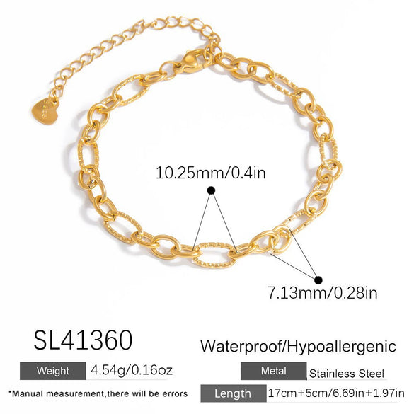 Wholesale Jewelry Stainless Steel 18K Gold Geometric Electroplated Necklace Unisex