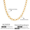 Wholesale Jewelry Stainless Steel 18K Gold Geometric Electroplated Necklace Unisex