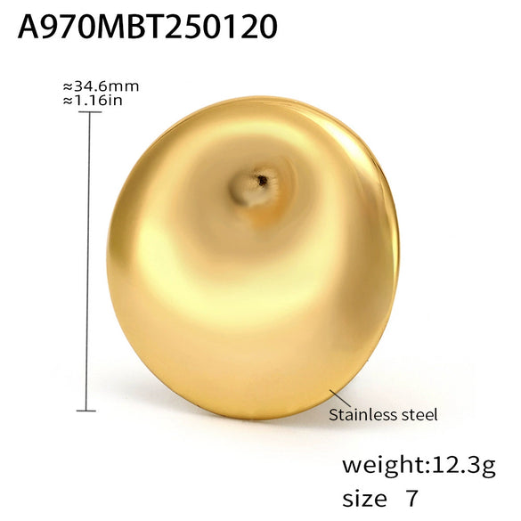 Wholesale Jewelry 316L Stainless Steel 18K Gold Plated Exaggerated Big Round Earrings With Stars Sun And Moon Clouds Universe Pattern