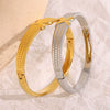 Wholesale Jewelry Stainless Steel 18K Gold Plated Geometric Bracelet For Women
