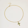 Wholesale Jewelry Stainless Steel 18K Gold Plated Geometric Cross Pendant Necklace For Women