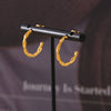 Wholesale Jewelry Stainless Steel 18K Gold Plated Geometric Cshaped Twisted Earrings For Women
