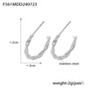 Wholesale Jewelry Stainless Steel 18K Gold Plated Geometric Cshaped Twisted Earrings For Women
