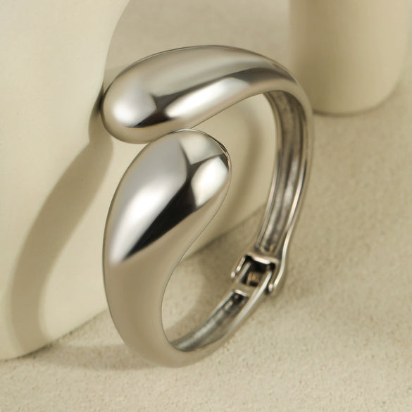 Wholesale Jewelry Stainless Steel 18K Gold Plated Geometric Open Bracelet